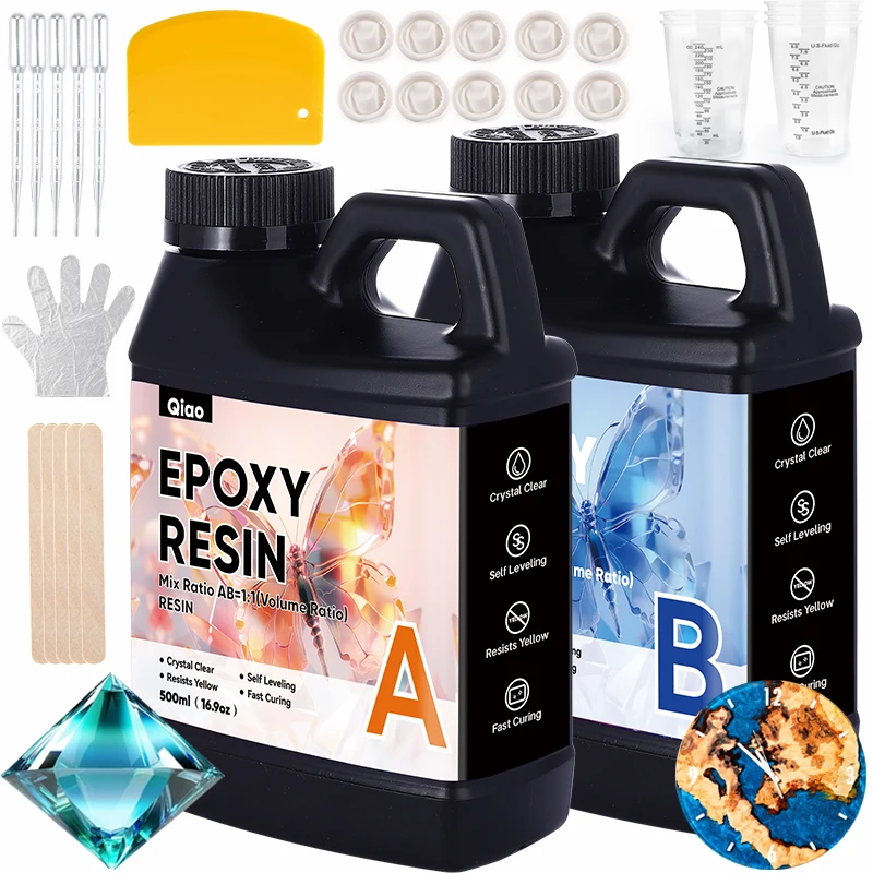 Resin Jewelry Kit - Anti-Yellowing Crystal Clear Epoxy Resin Kit