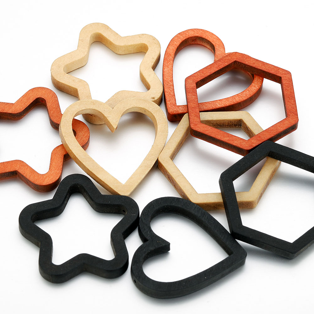 10pcs Wood Heart Square Silico - Resin Crafts Diy recensione e prezzo