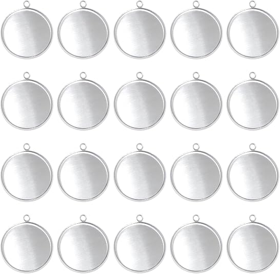 20 Pieces Stainless Steel Roun - Resin Crafts recensione e prezzo
