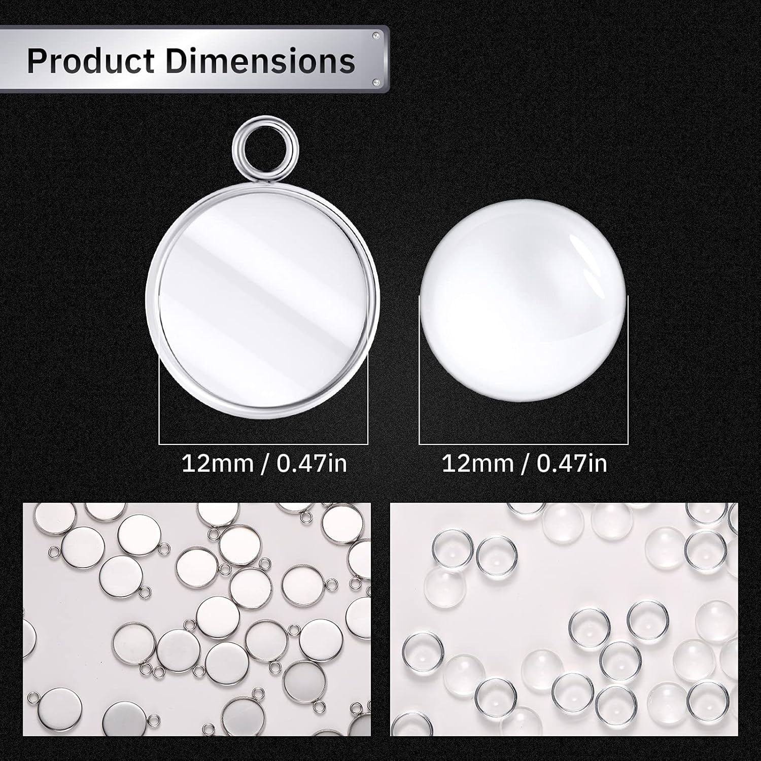 20 Pieces Stainless Steel Roun - Resin Crafts recensione e prezzo
