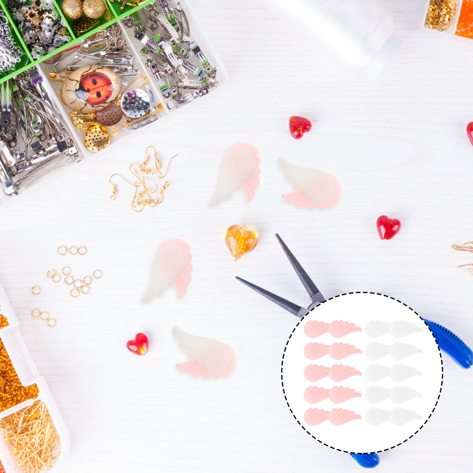 20Pcs Delicate Angel Wing Orna - Resin Craft Supplies recensione e prezzo