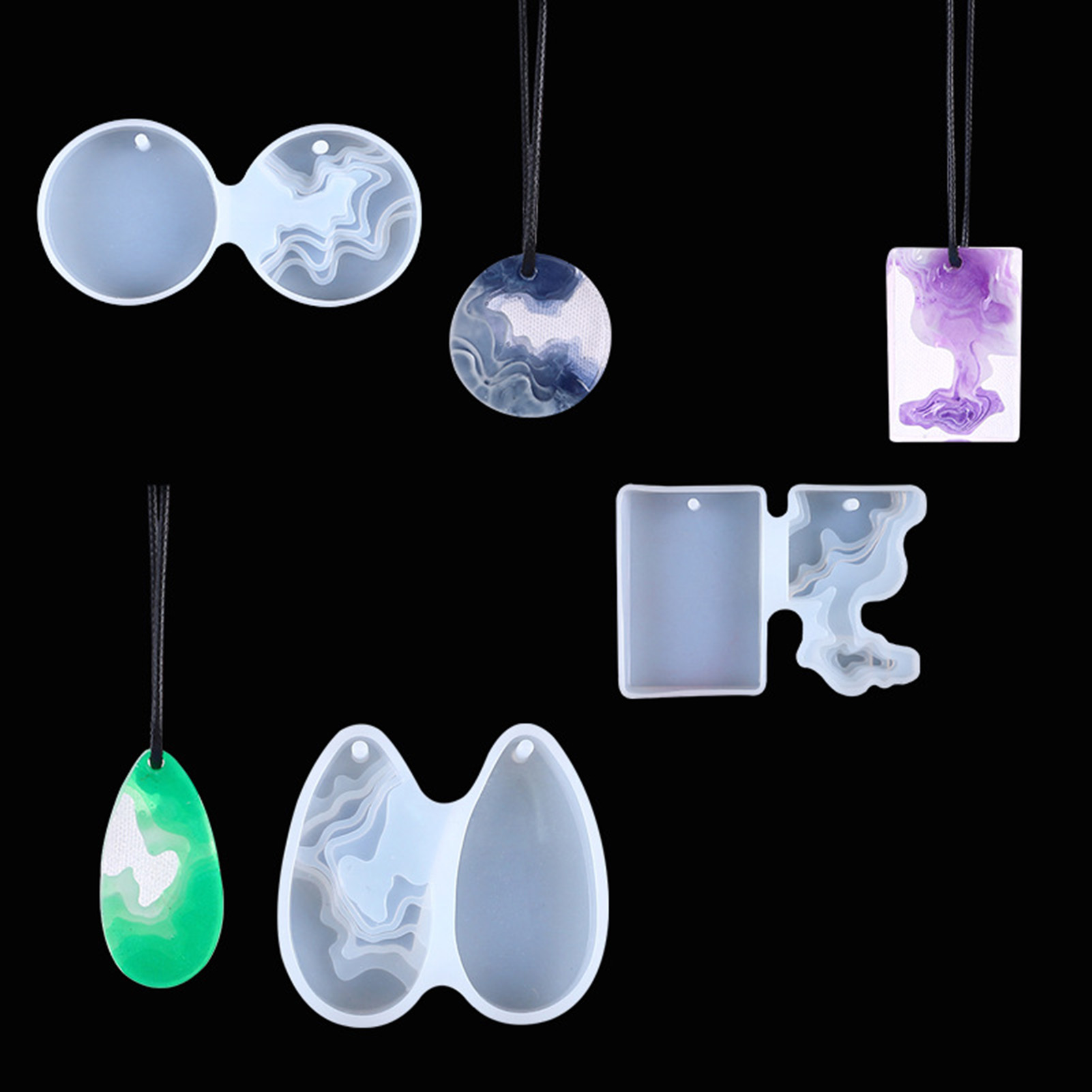 3pcs DIY Crystal Mold Set Roun - Geode Mold Silicone recensione e prezzo