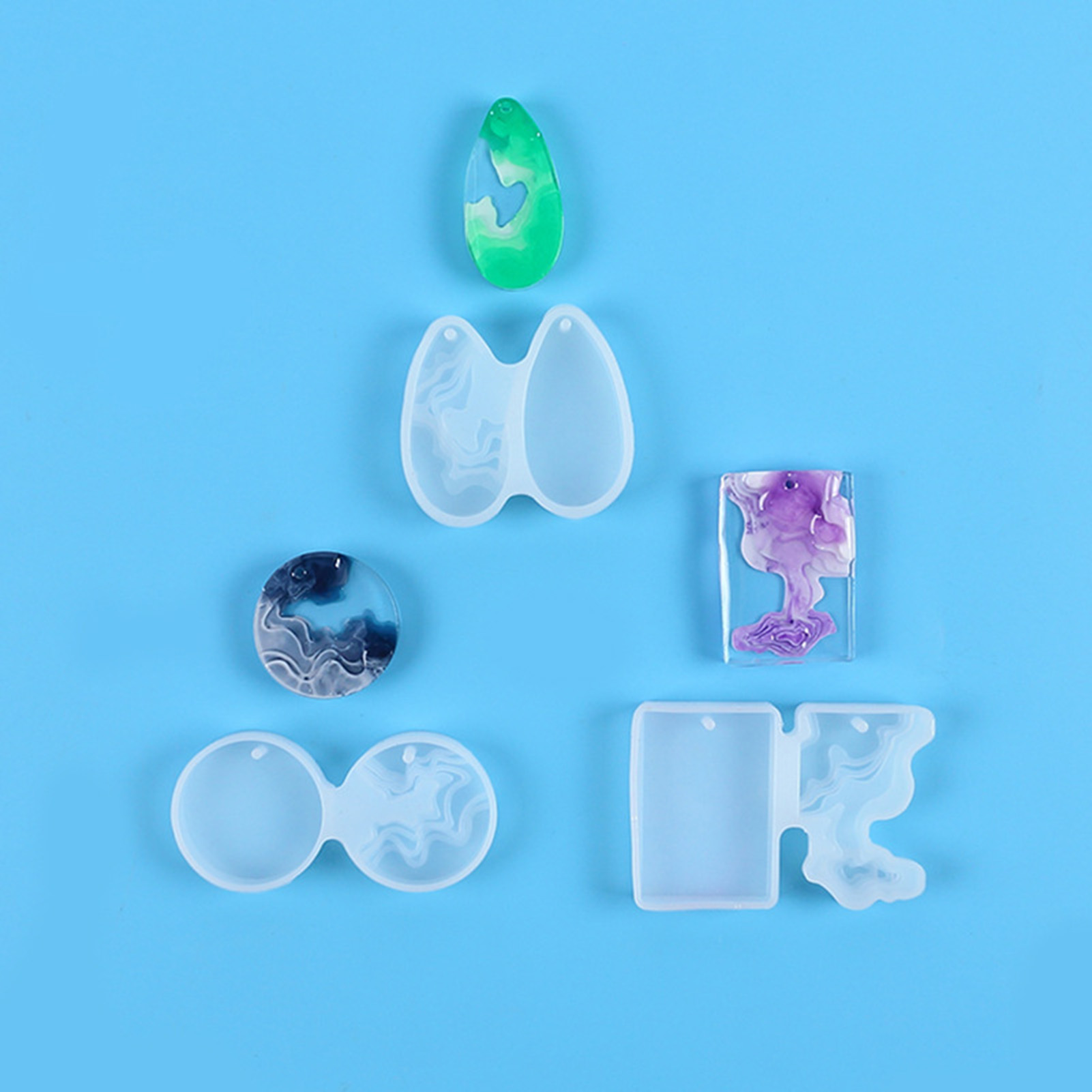 3pcs DIY Crystal Mold Set Roun - Geode Mold Silicone recensione e prezzo