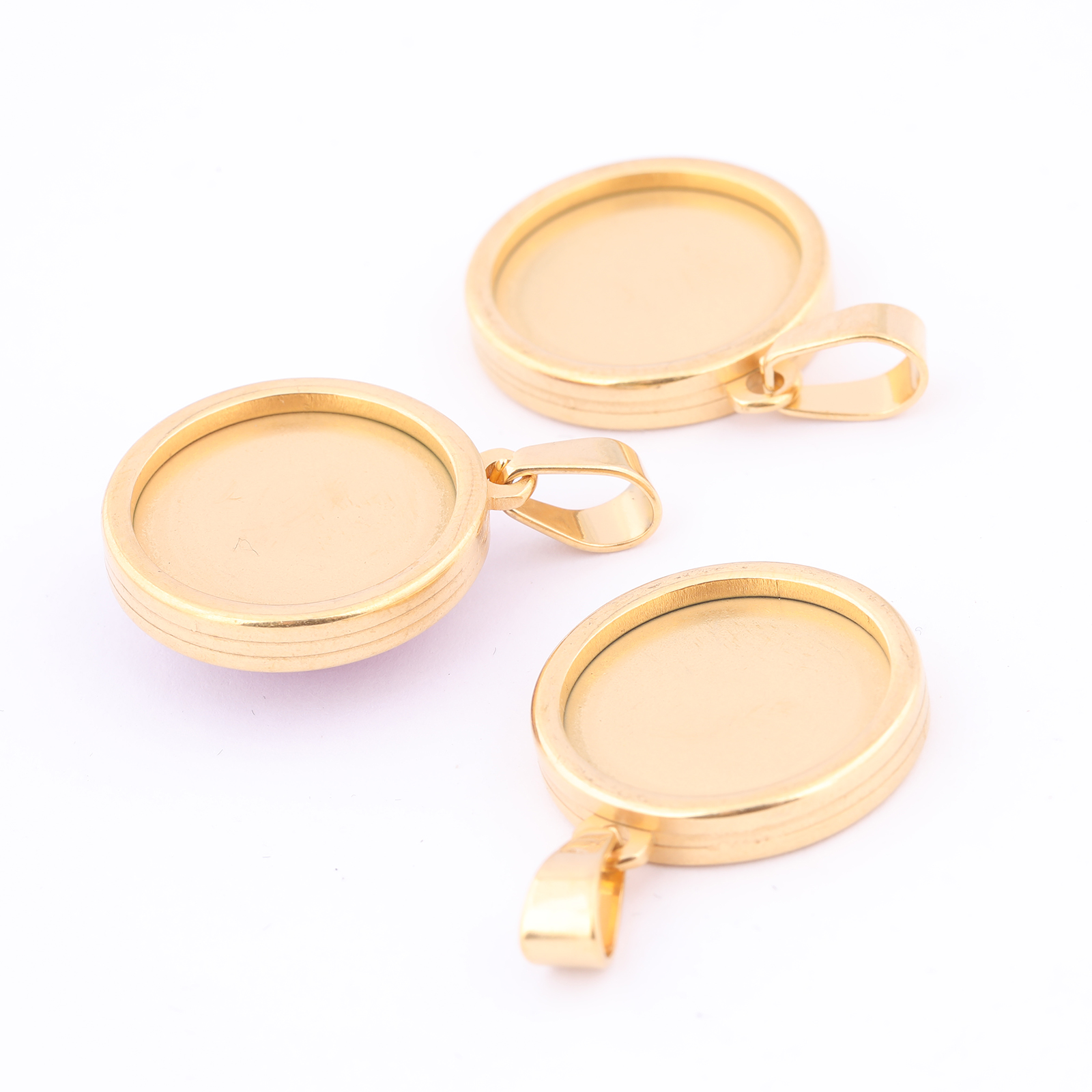 5pcs Stainless Steel Gold Plat - Bezels Set Pendant recensione e prezzo