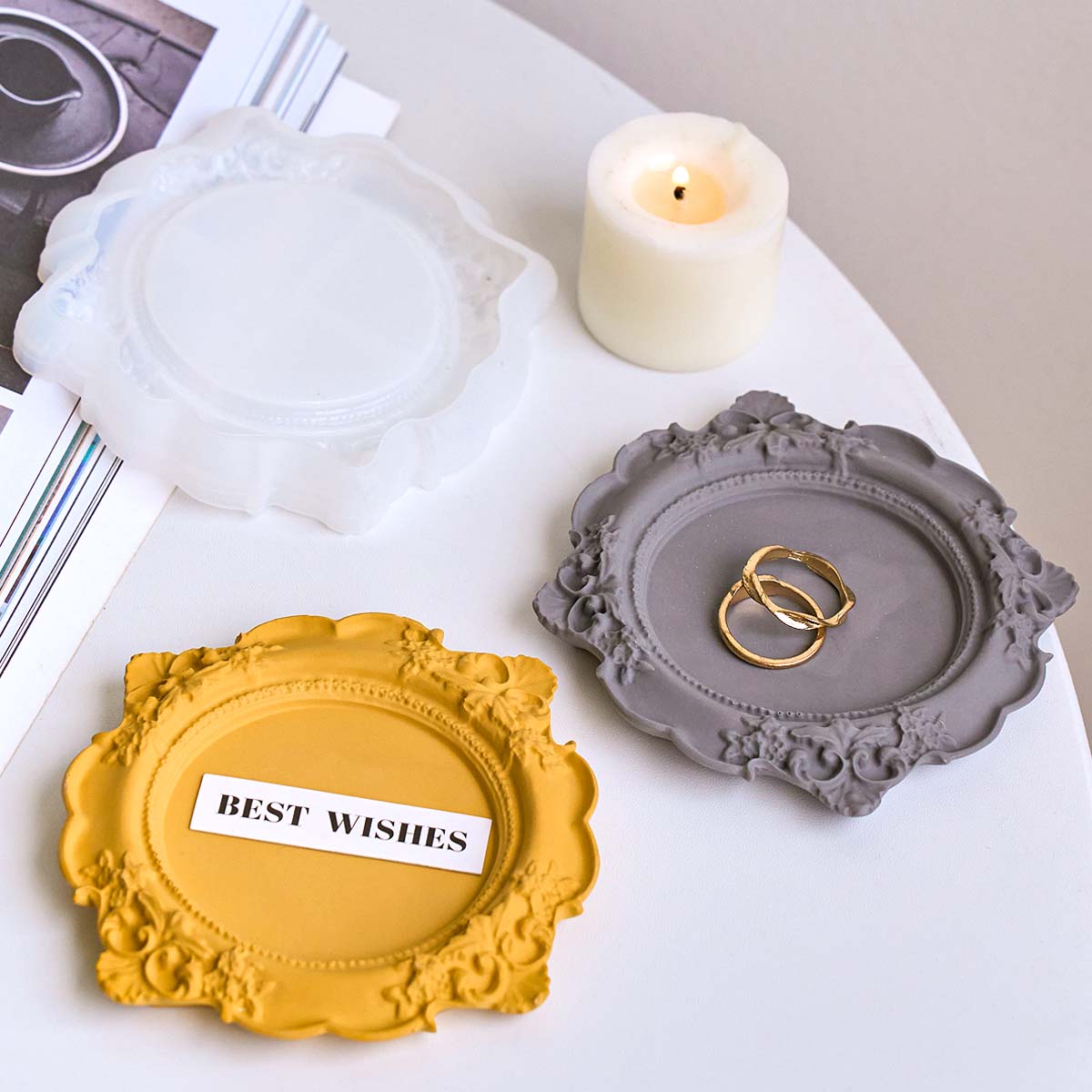 Round Relief Storage Tray Sili - Coaster Mold Round recensione e prezzo