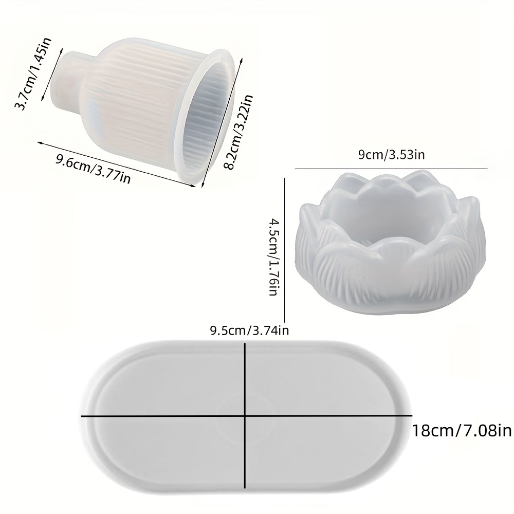 3pcs Silicone Mold Vases, Oval - Serving Tray Mold recensione e prezzo