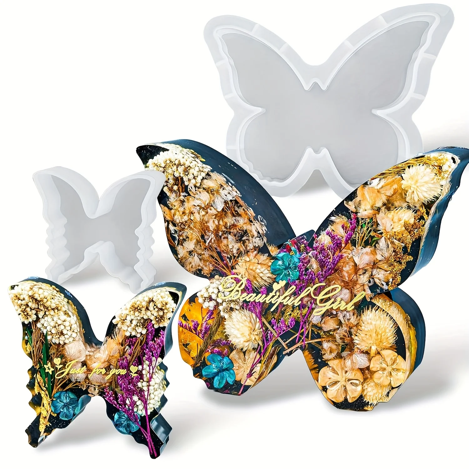 Two sizes of butterfly resin m - Flower Preservation Resin recensione e prezzo