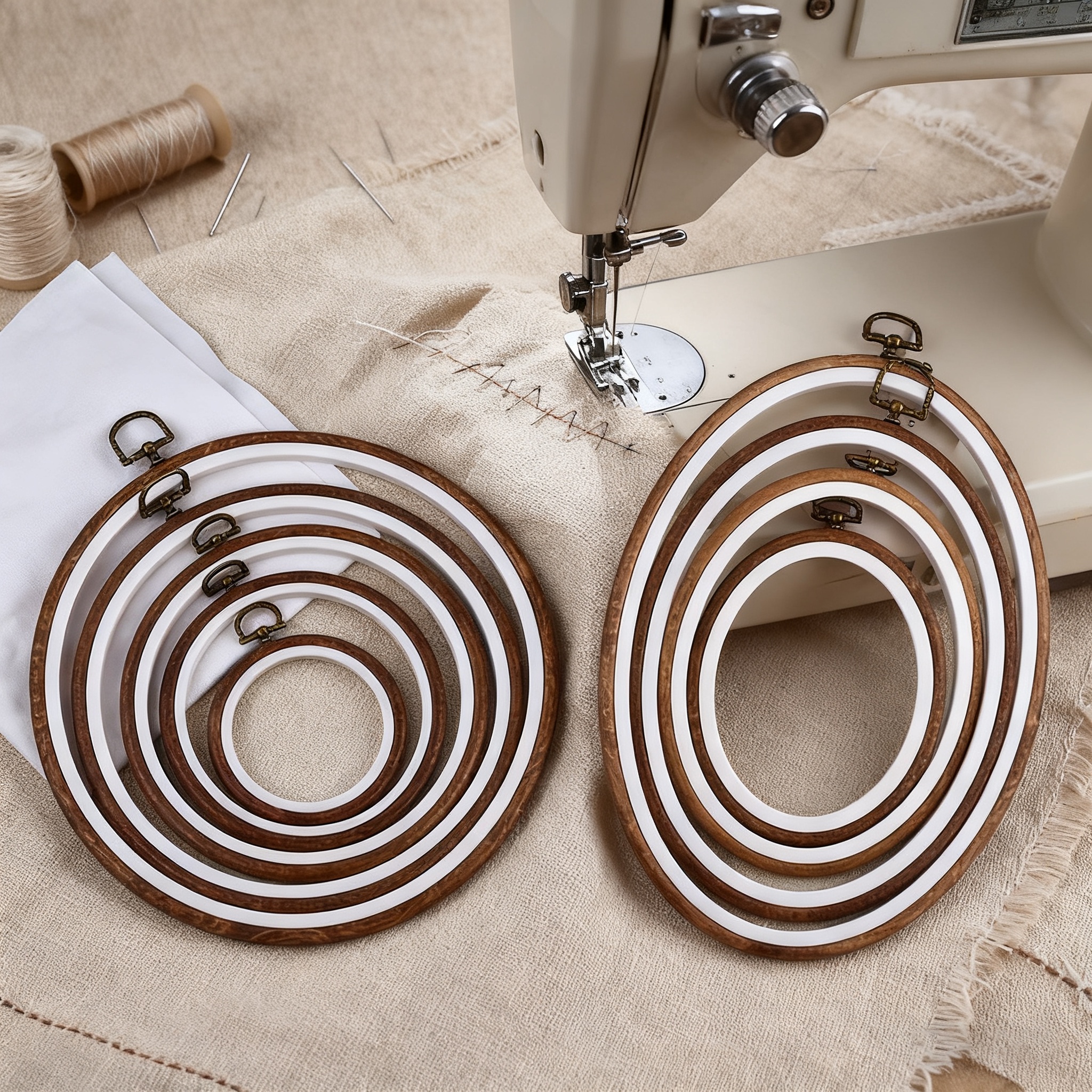10PCS Sewing Tool Round Oval I - Wood Ring Blank recensione e prezzo