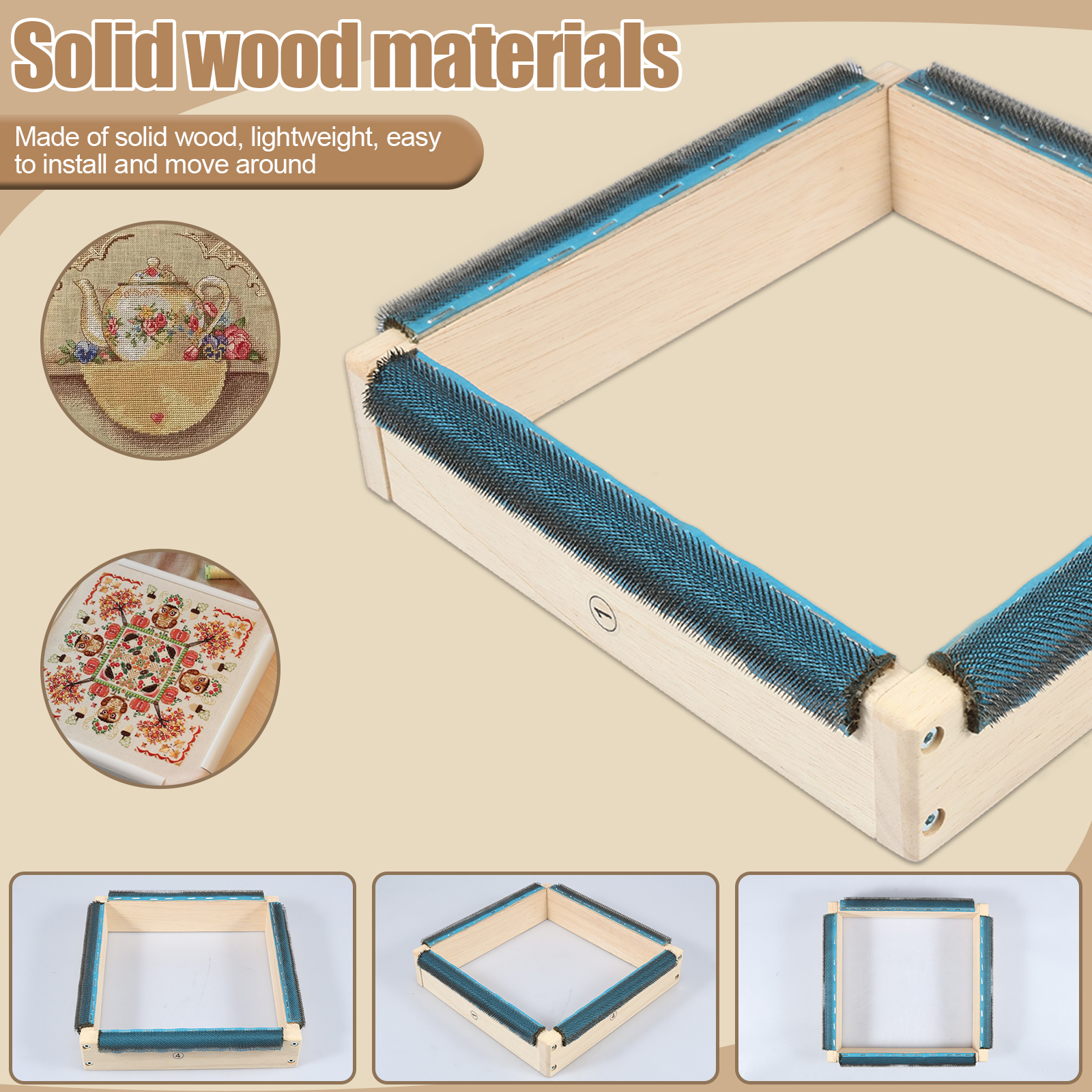 Punch Needle Frame Square Embr - Wood Ring Blank recensione e prezzo