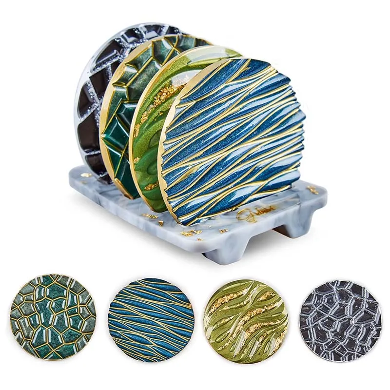 DIY Crystal Epoxy Mold Wave Di - Coaster Mold Round recensione e prezzo