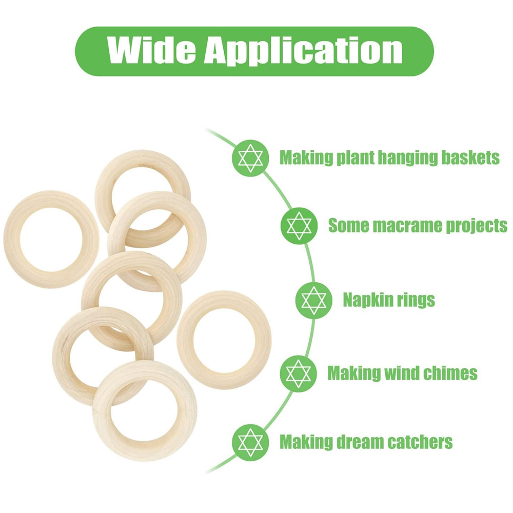 20PCS Wooden Rings for Craft 5 - Wood Ring Blank recensione e prezzo