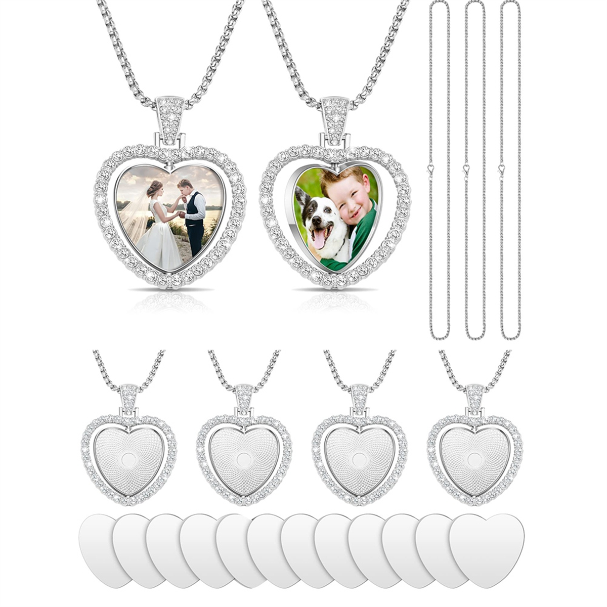 24Pcs Sublimation Rhinestone T - Bezels Set Pendant recensione e prezzo