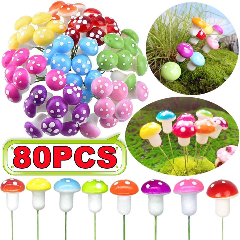 10-80PCS Mini Color Mushroom D - Terrarium Moss Art recensione e prezzo