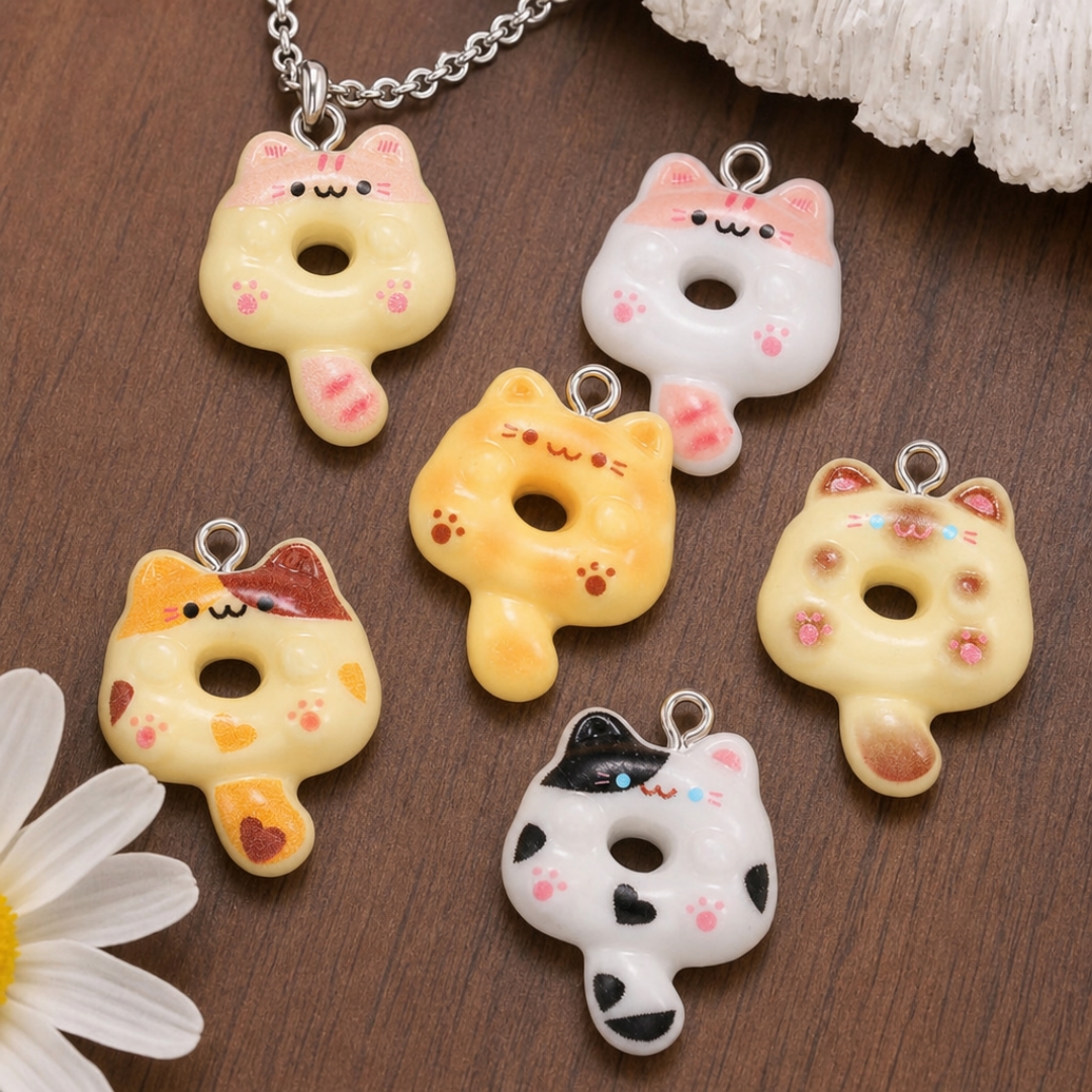 10Pcs Kawaii Cartoon Cat Resin - Resin Crafts Diy recensione e prezzo