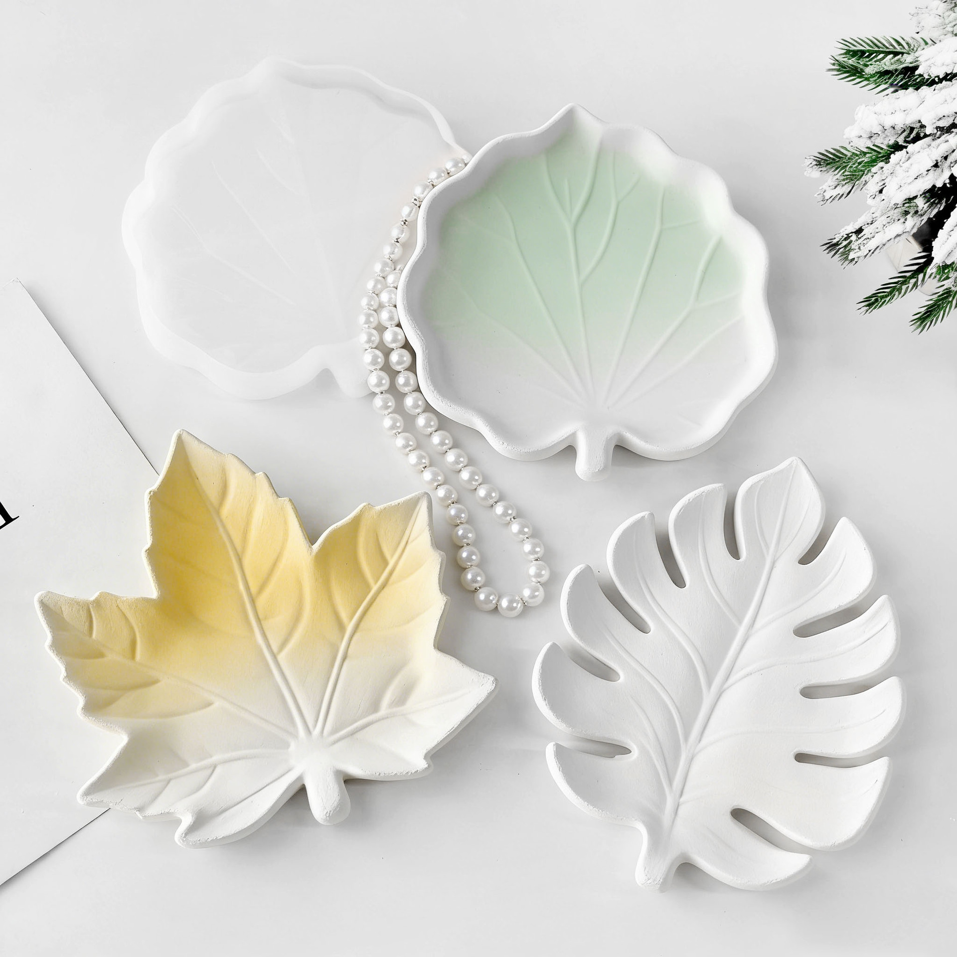 DIY Gypsum Form Leaf Coaster S - Serving Tray Mold recensione e prezzo