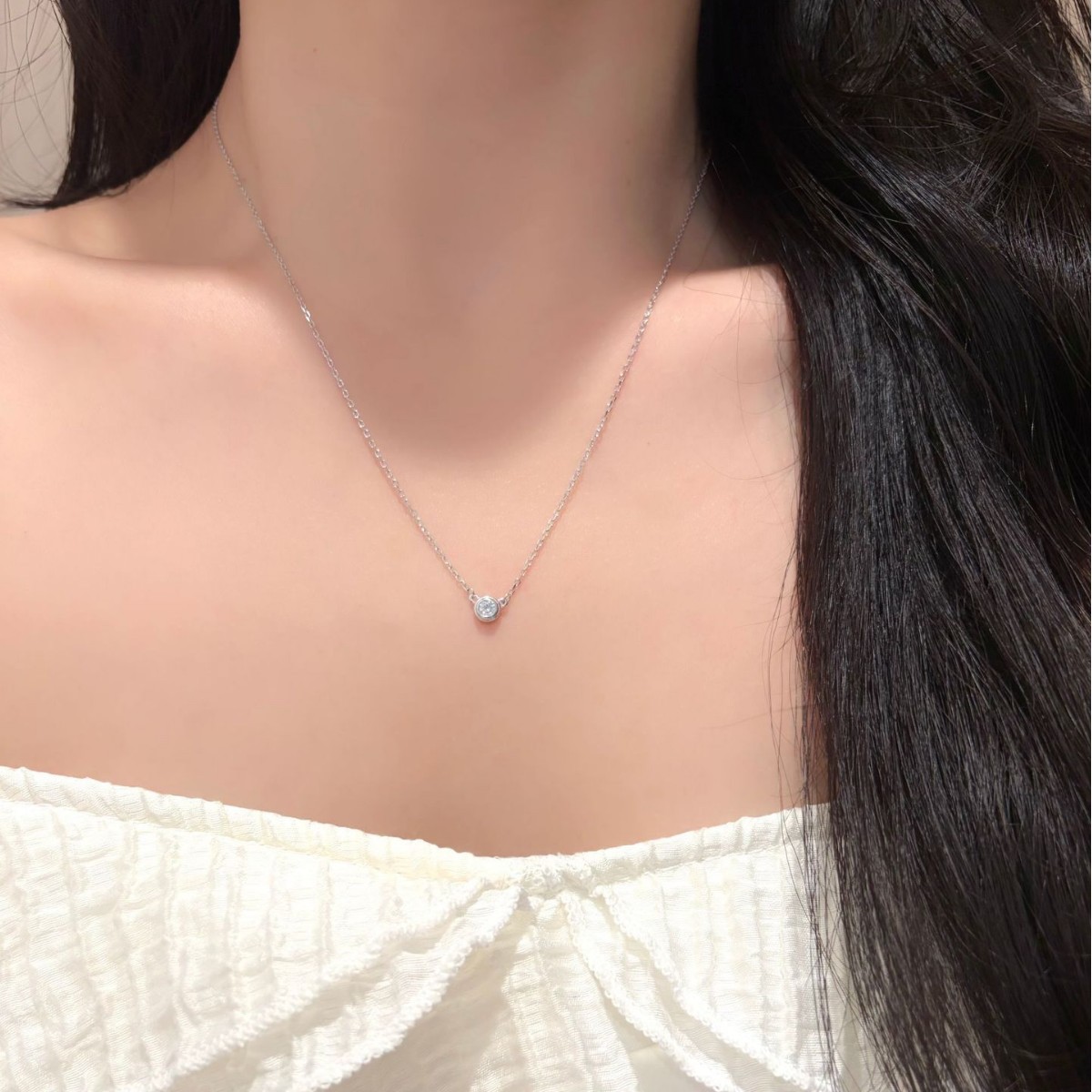 S925 Sterling Silver Moissanit - Bezels Set Pendant recensione e prezzo