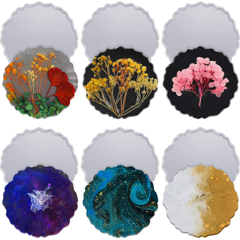 6 Pieces Resin Coaster Mold La - Geode Mold Silicone recensione e prezzo