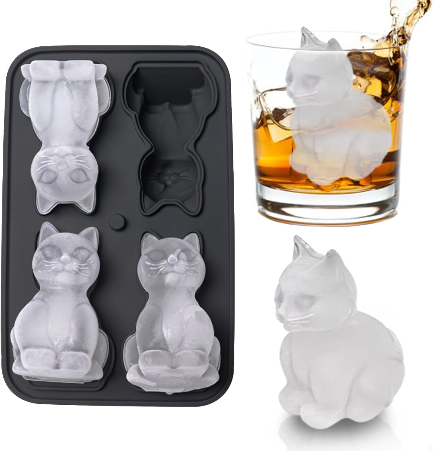 3D Cat Ice Cube Mold, Admaison - Silicone Mold Tray recensione e prezzo
