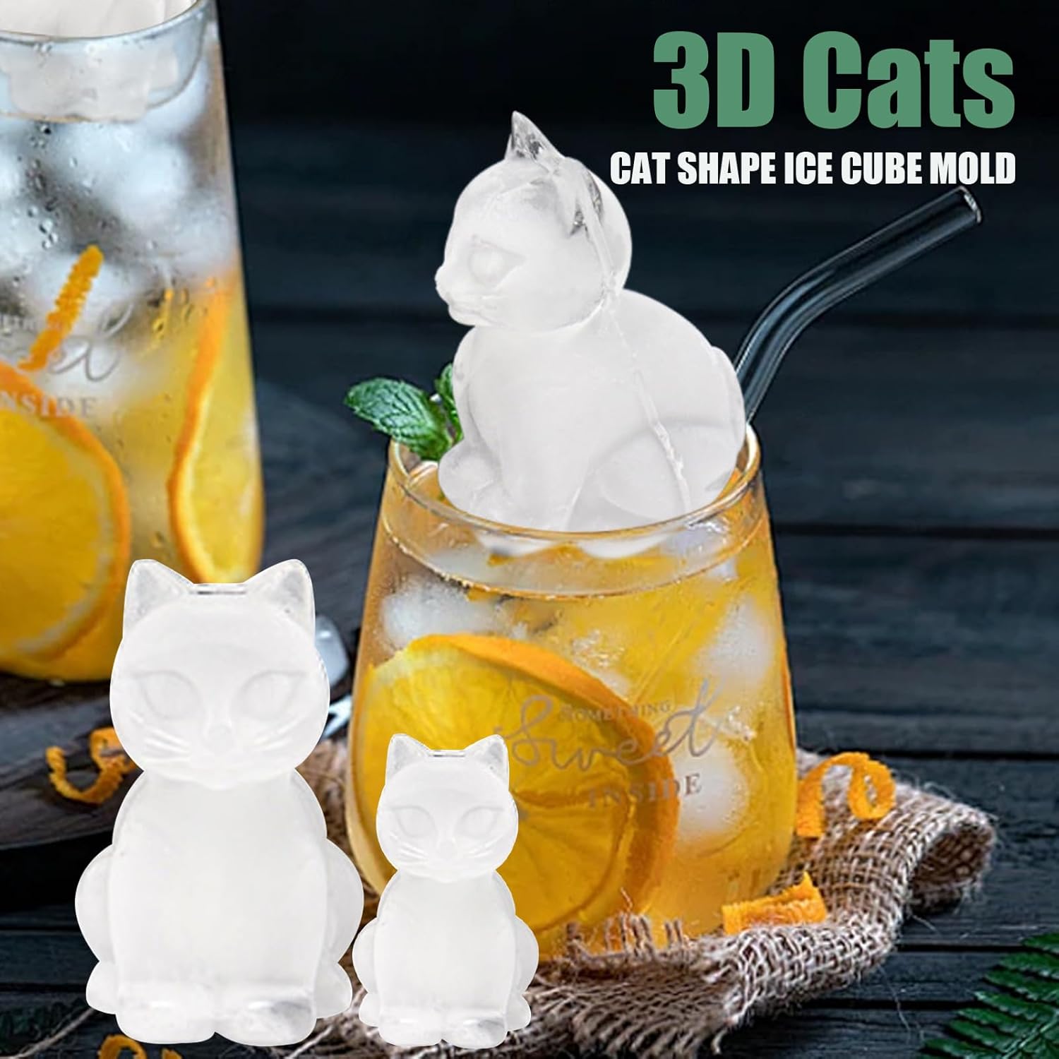 3D Cat Ice Cube Mold, Admaison - Silicone Mold Tray recensione e prezzo