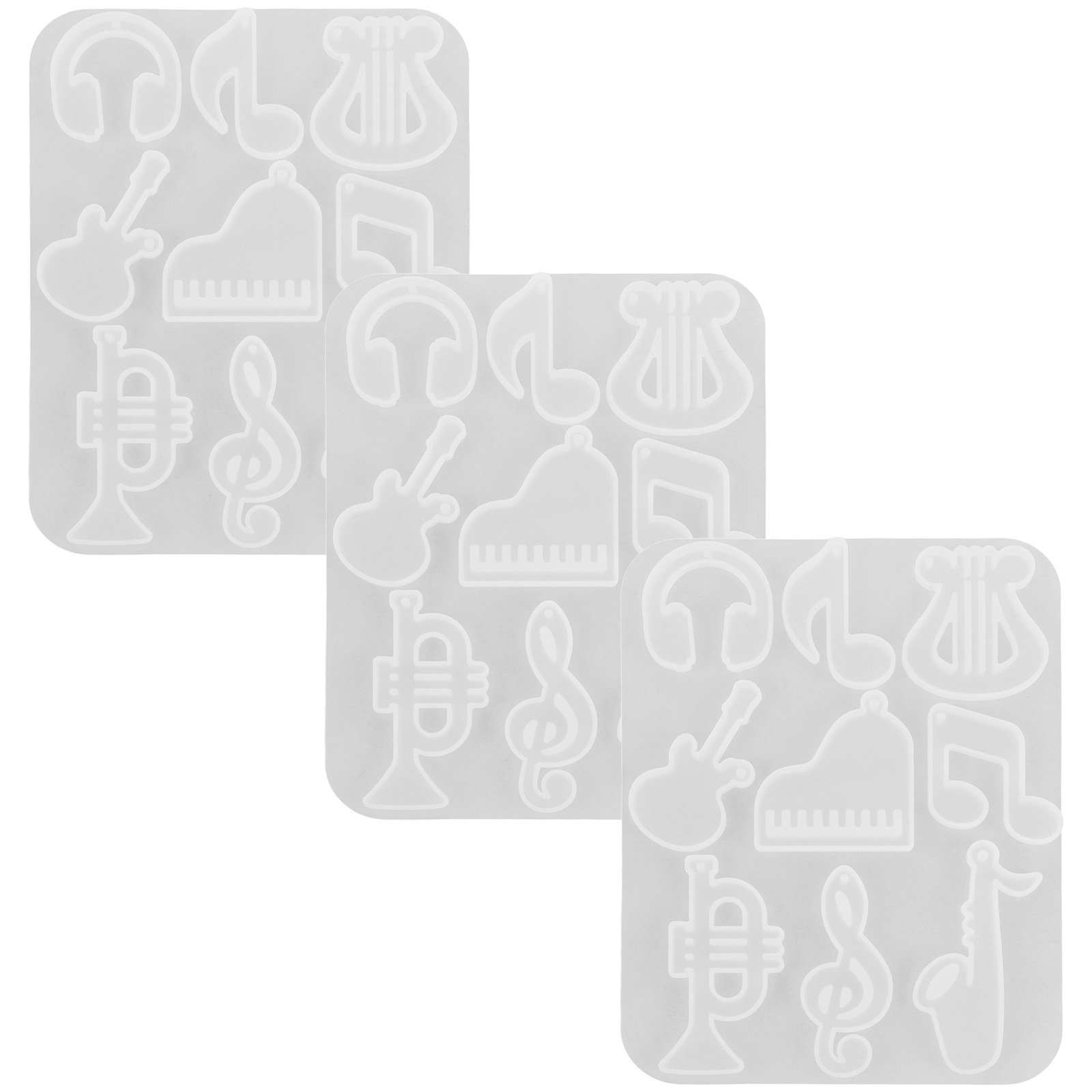 3Pcs Music Themed Silicone Mol - Resin Craft Workshop recensione e prezzo