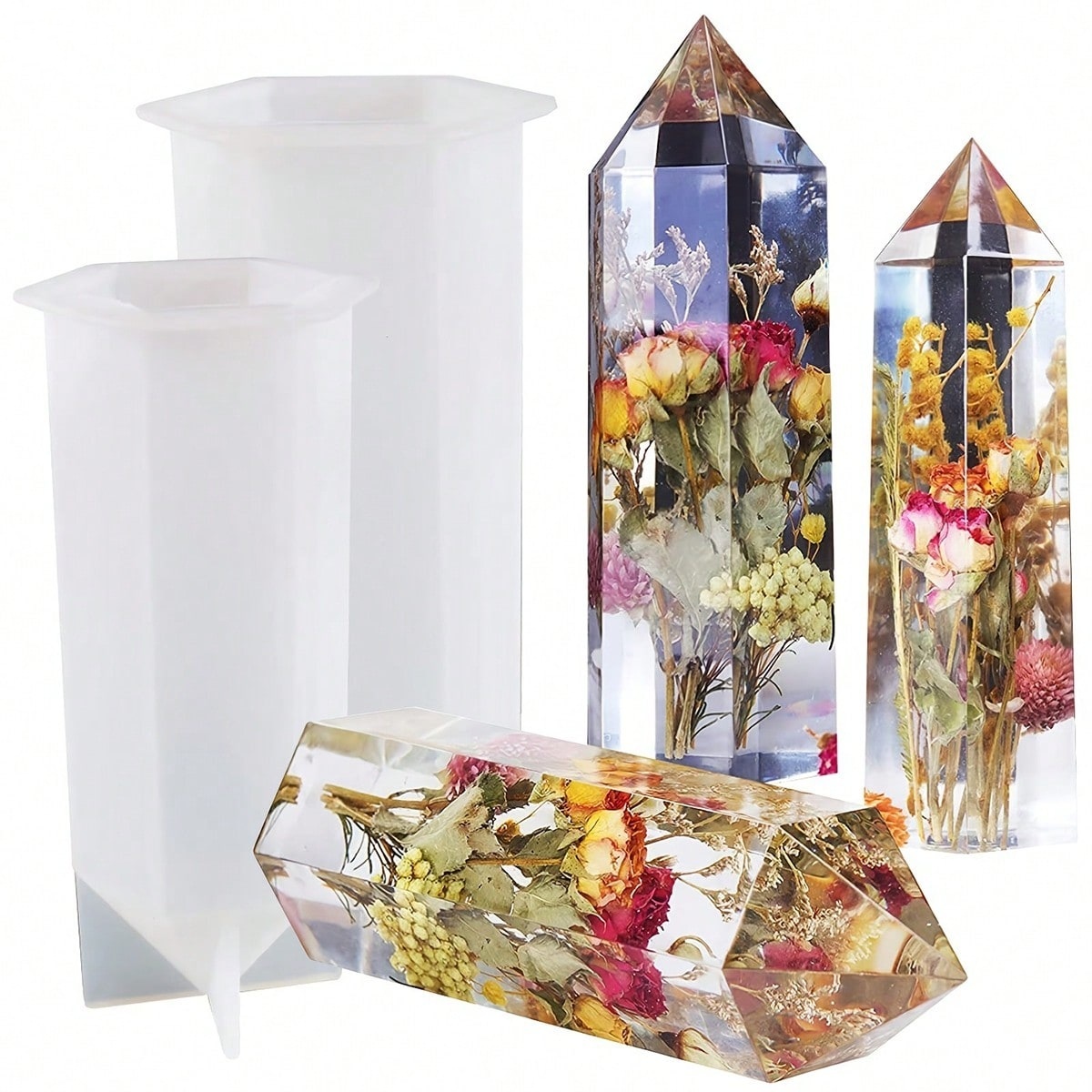 1Pcs Crystal Tower Resin Silic - Flower Preservation Resin recensione e prezzo