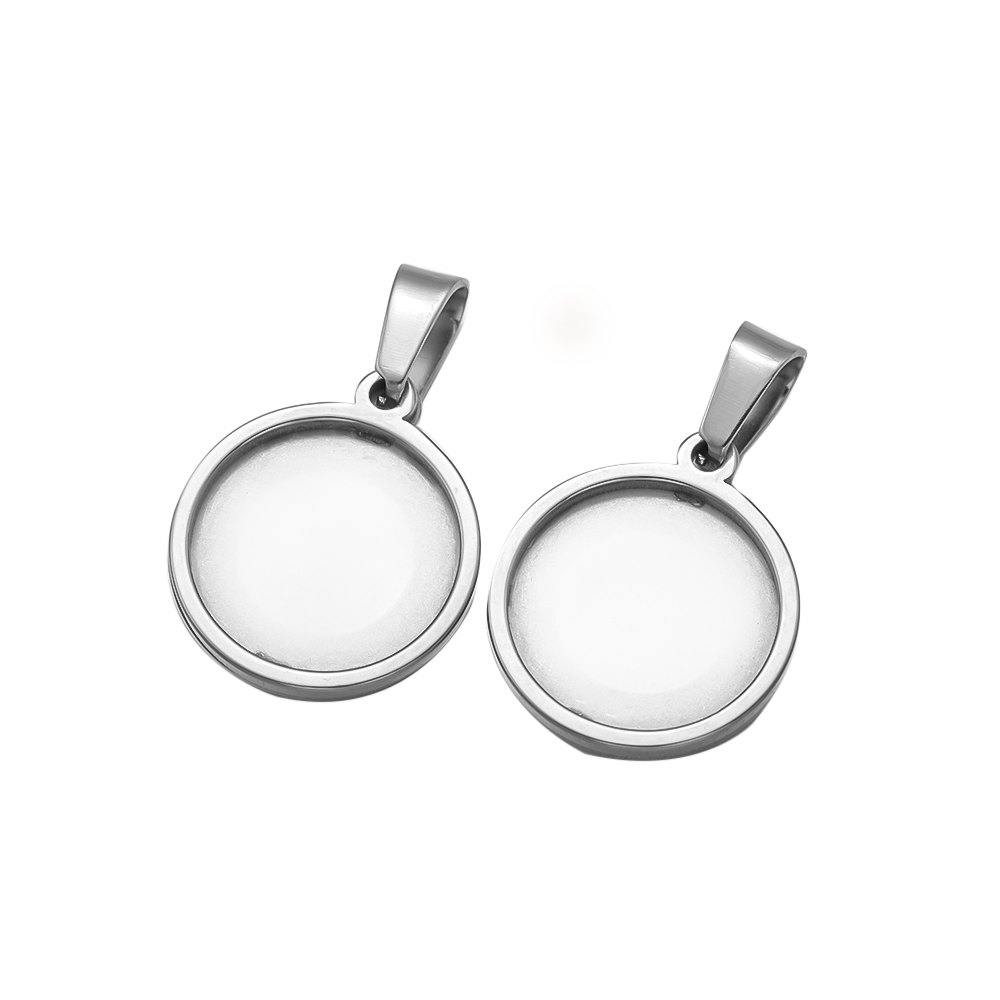 5Pcs/Lot Stainless Steel Round - Bezels Set Pendant recensione e prezzo