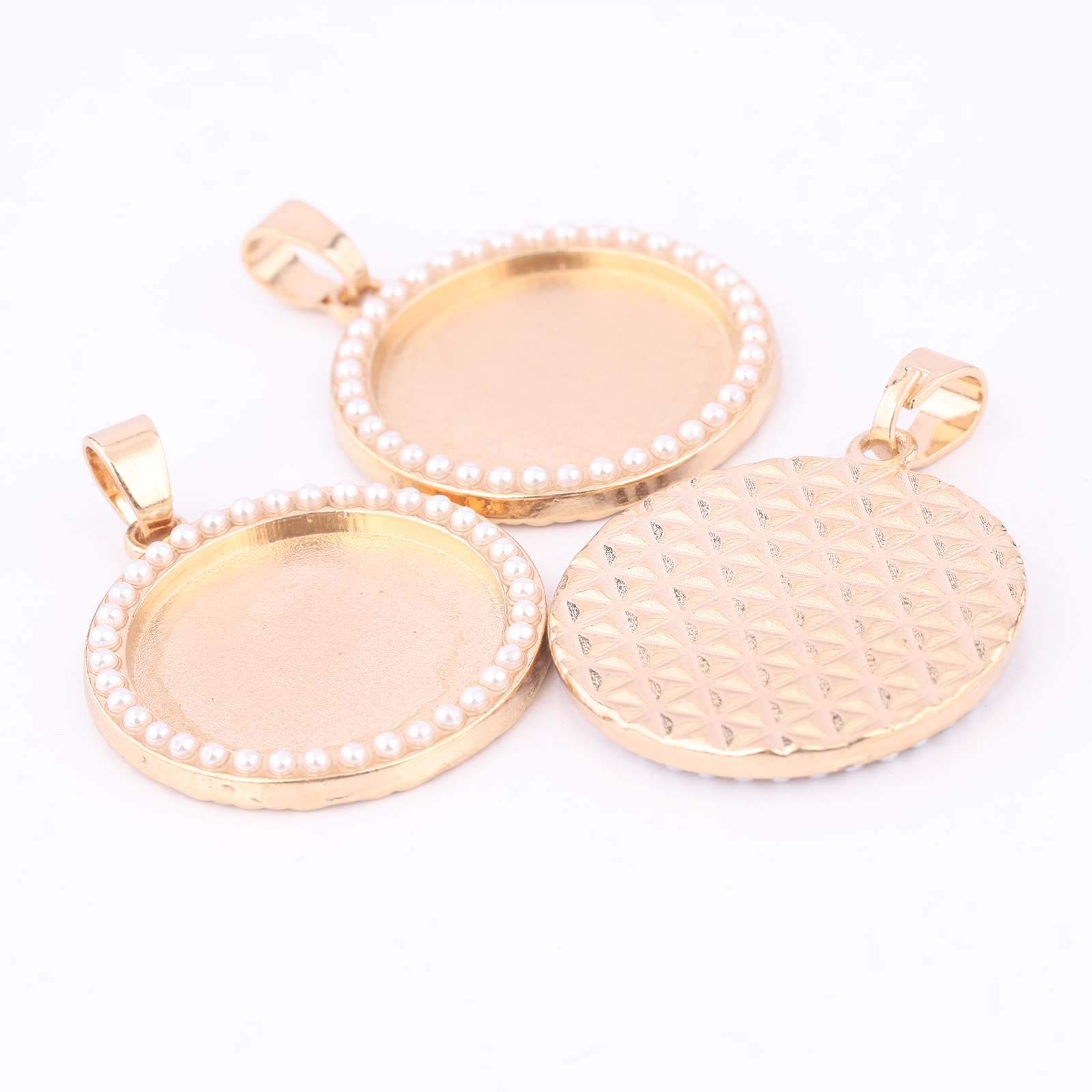5pcs Kc Gold Pearl Cabochon Ba - Bezels Set Pendant recensione e prezzo