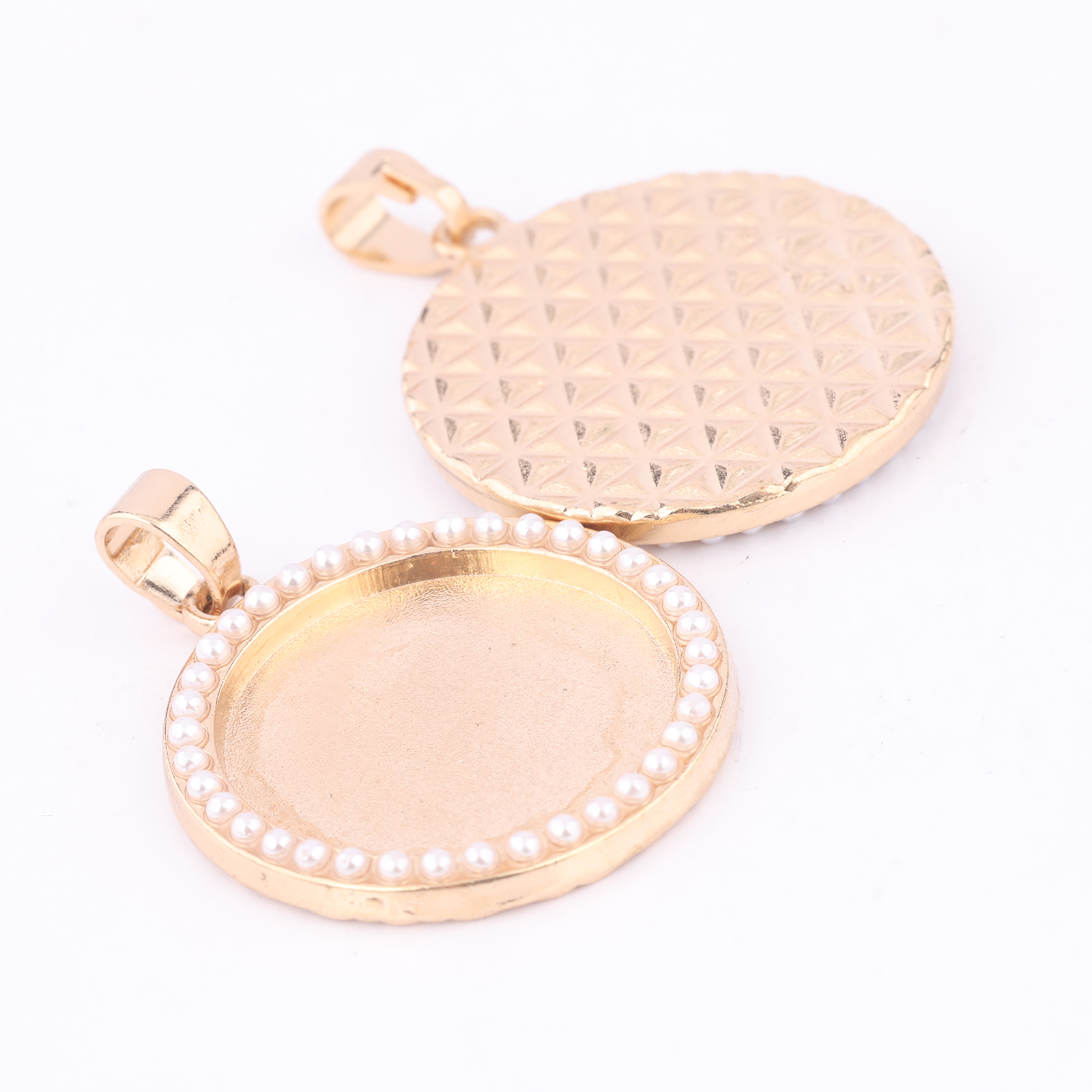 5pcs Kc Gold Pearl Cabochon Ba - Bezels Set Pendant recensione e prezzo