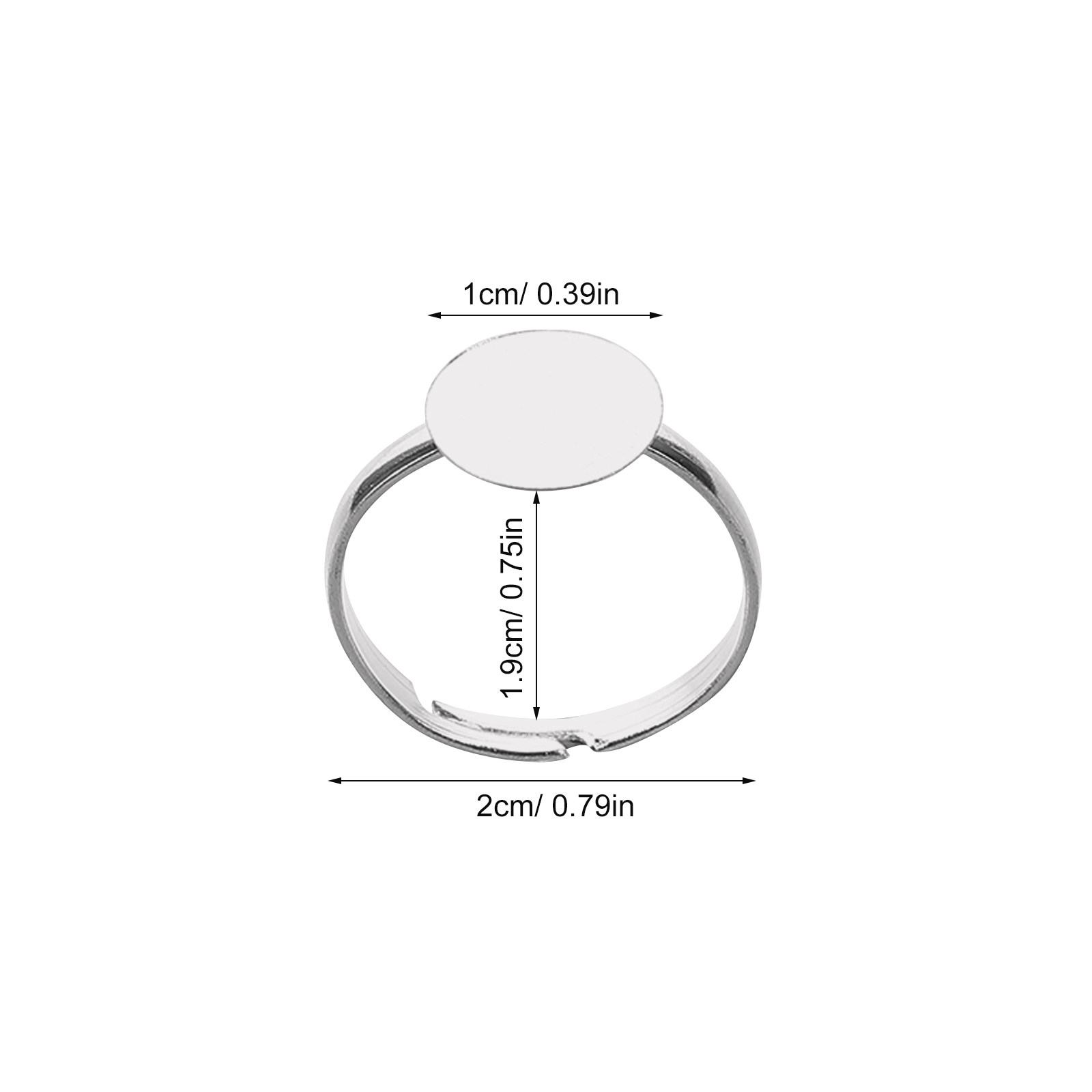 20Pcs Adjustable Blank Ring Fi - Resin Craft Supplies recensione e prezzo
