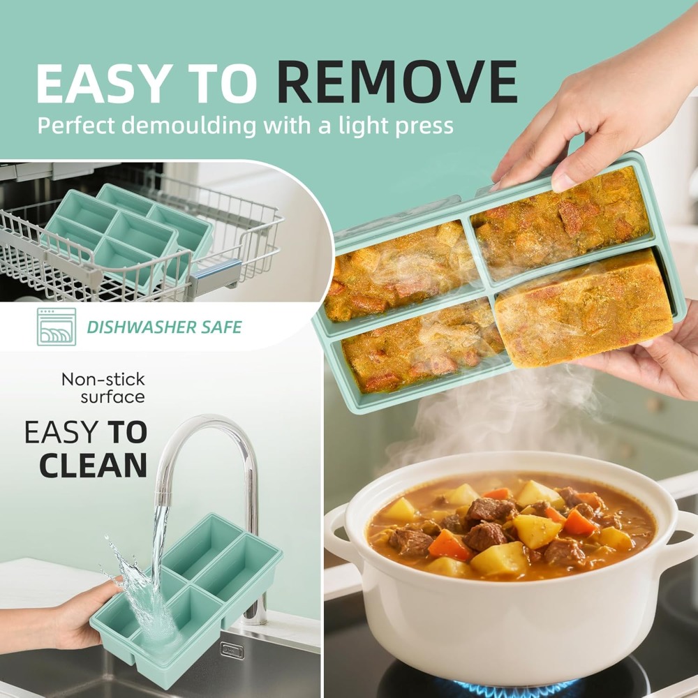 Silicone Freezer Trays with Li - Silicone Mold Tray recensione e prezzo