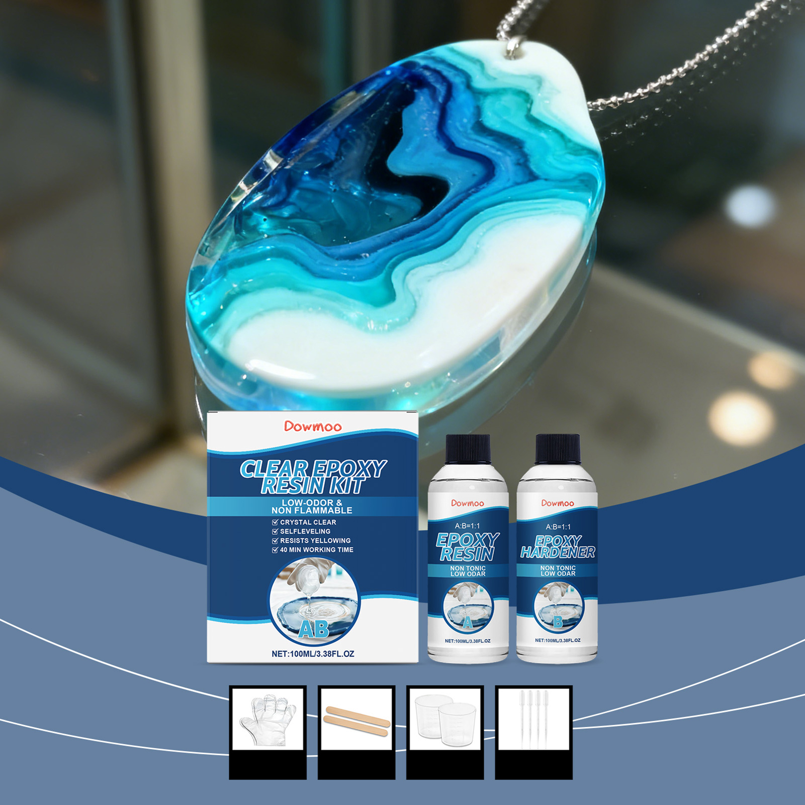 DIY Crystals Clear Epoxys Resi - Resin Jewelry Kit recensione e prezzo