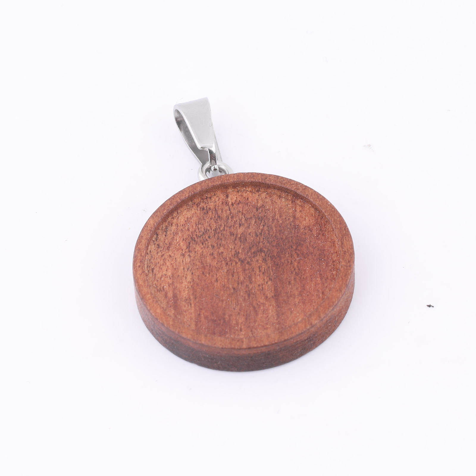 10pcs 20mm Round Wood Cabochon - Bezels Set Pendant recensione e prezzo