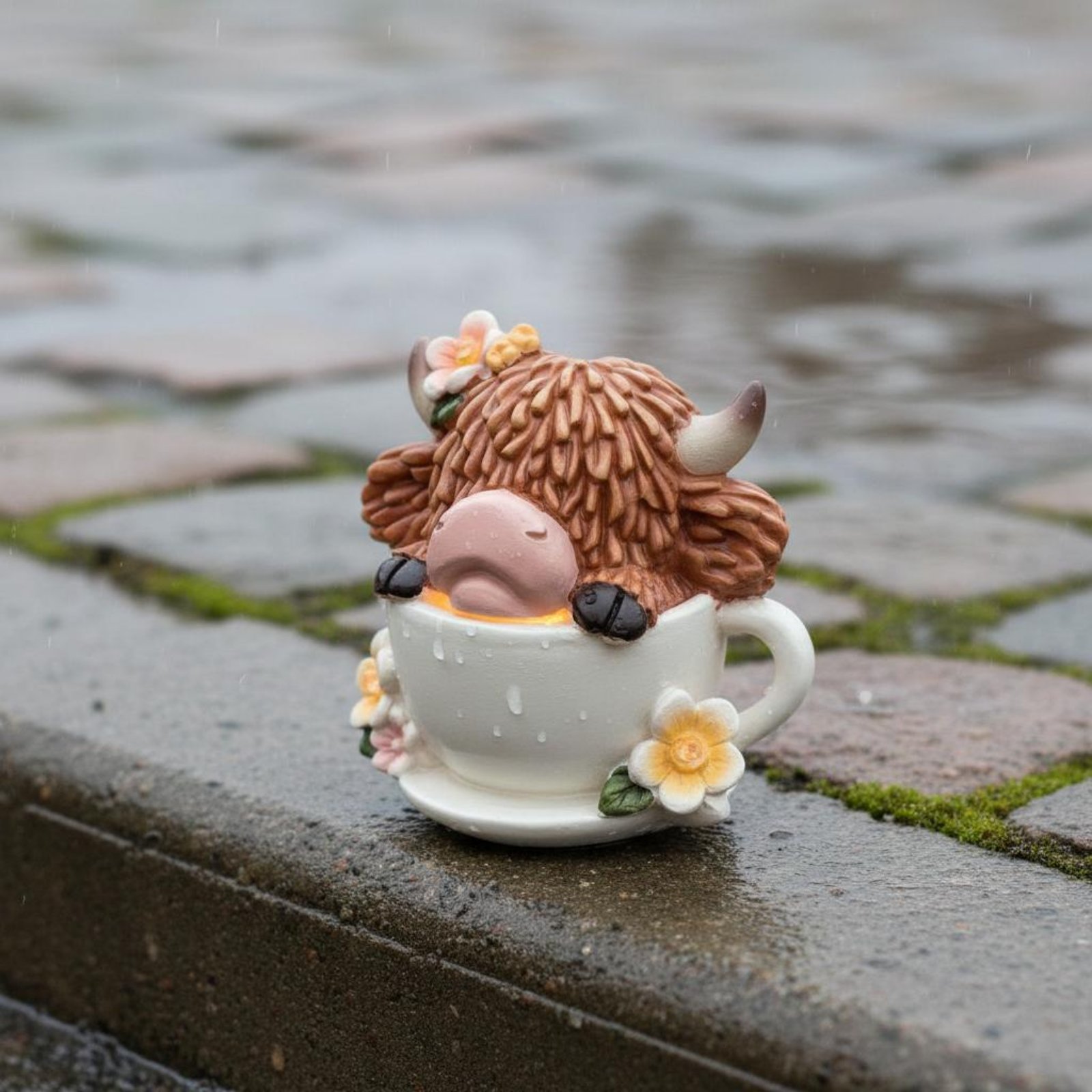 Highland Cow Garden Light Resi - Resin Crafts recensione e prezzo