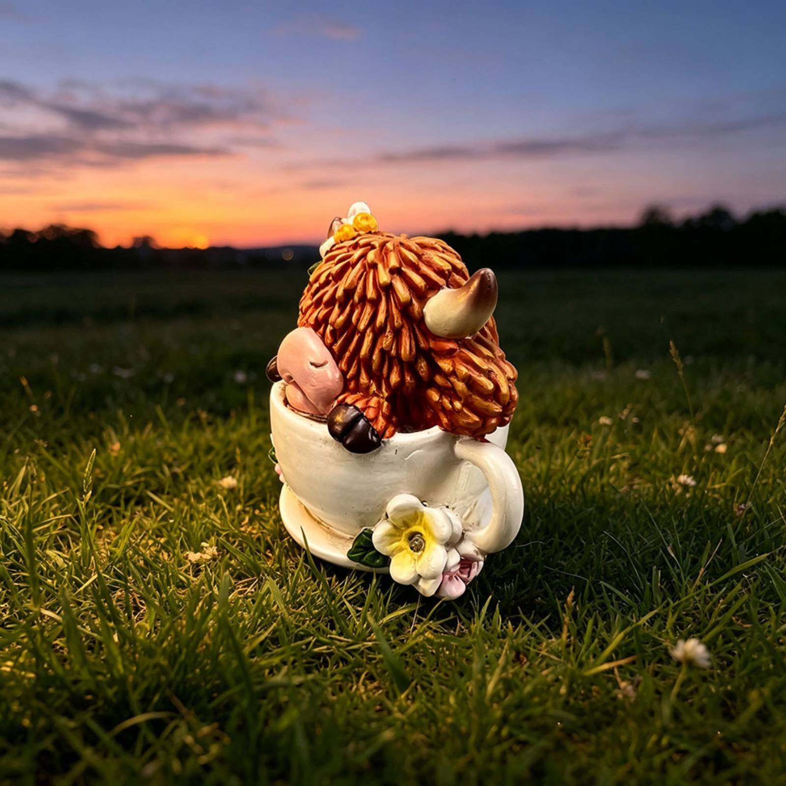 Highland Cow Garden Light Resi - Resin Crafts recensione e prezzo