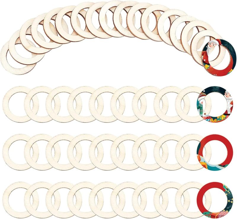 100 Pcs 30mm Natural Wood Ring - Wood Ring Blank recensione e prezzo