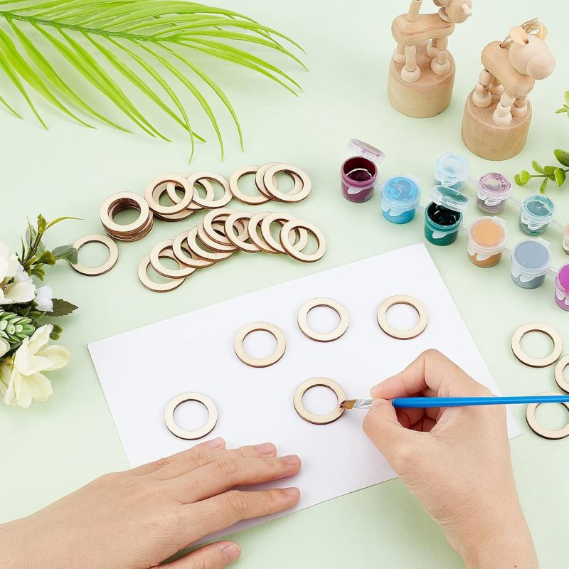 100 Pcs 30mm Natural Wood Ring - Wood Ring Blank recensione e prezzo