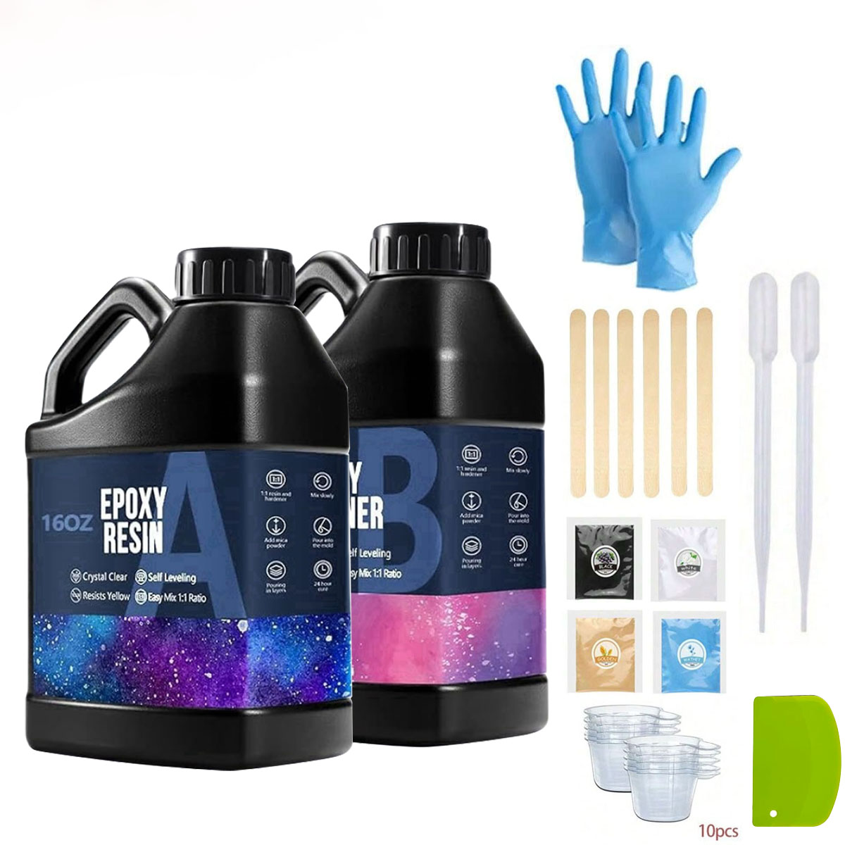 1000ml Crystal Clear Epoxy Res - Resin Jewelry Kit recensione e prezzo