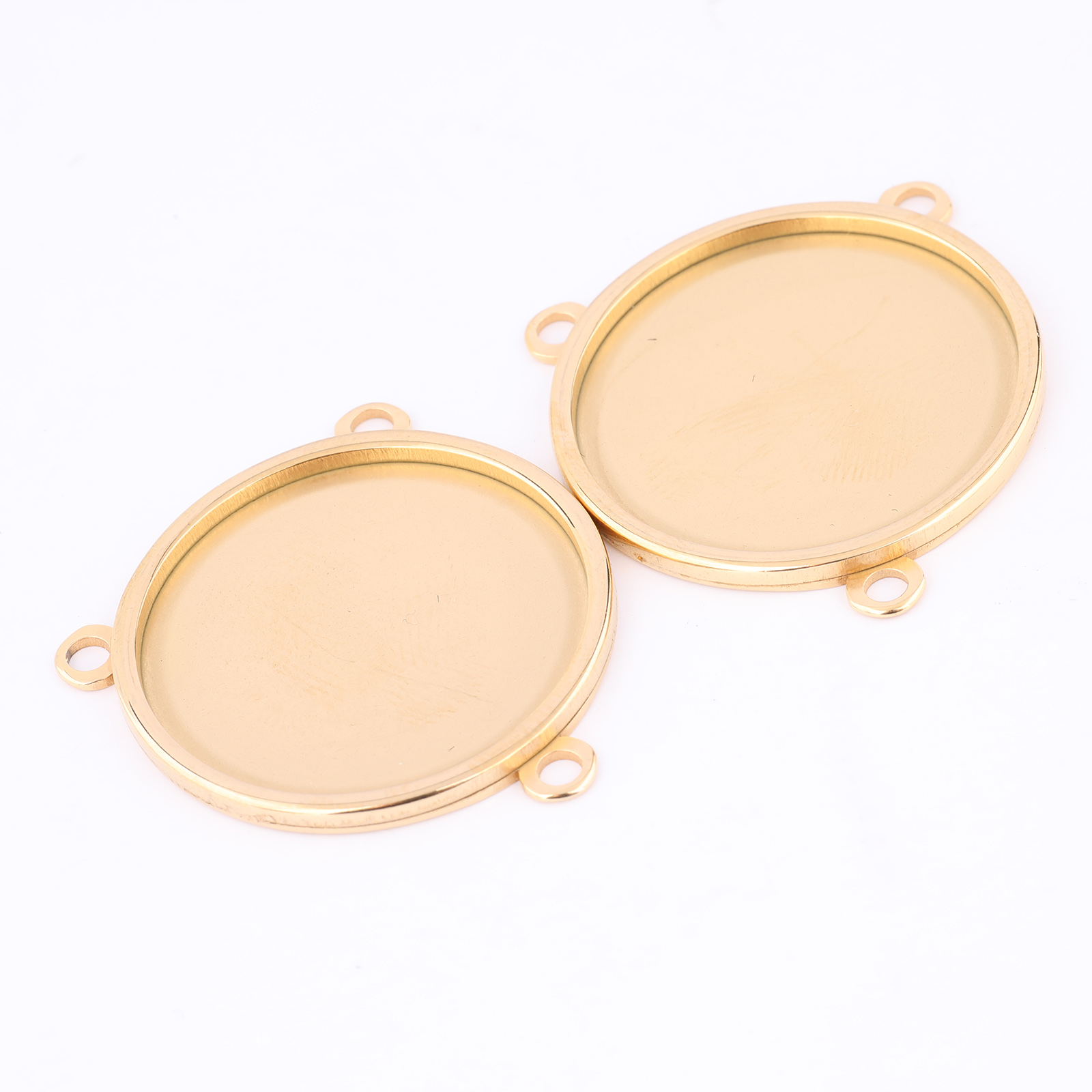 5pcs Stainless Steel Gold Plat - Bezels Set Pendant recensione e prezzo