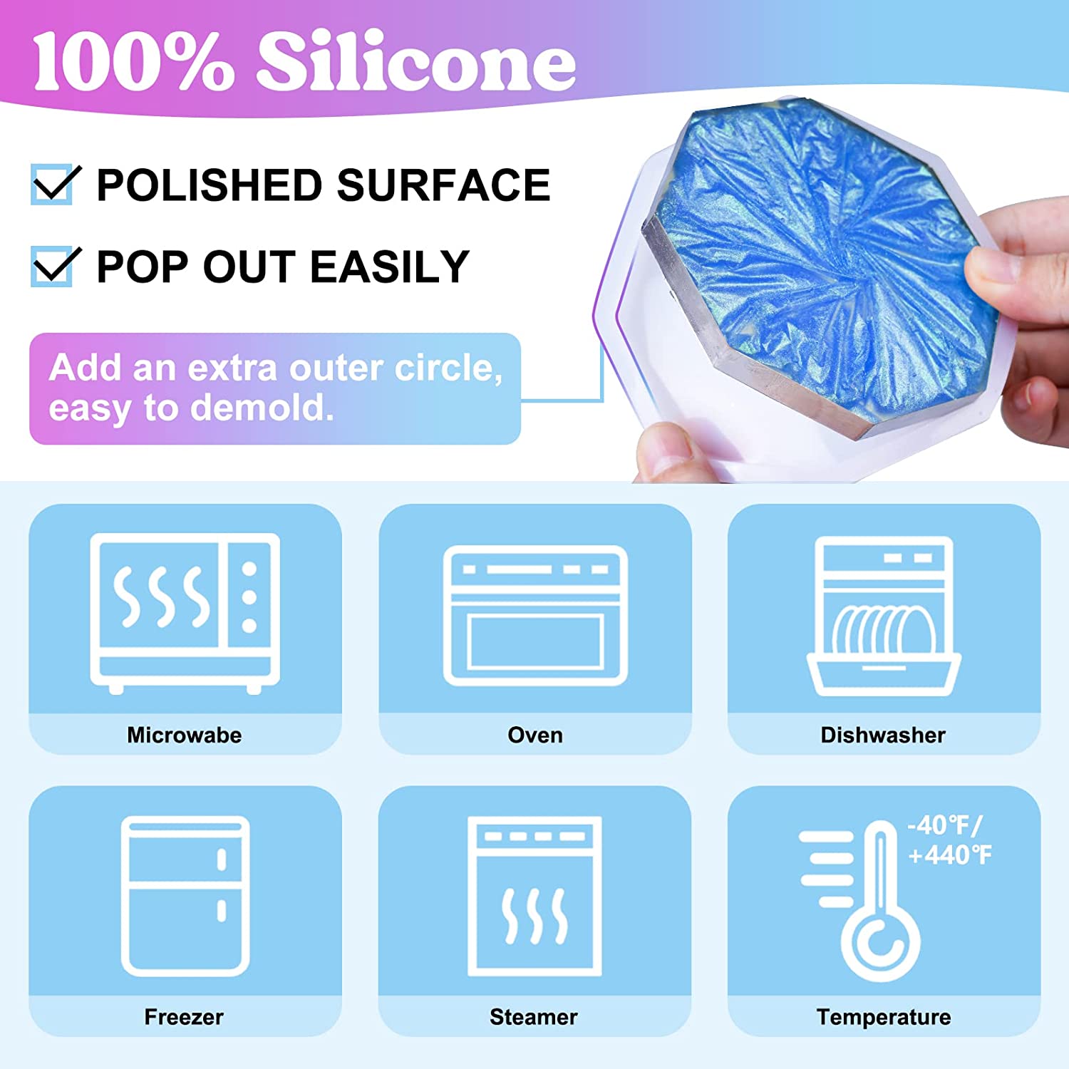 Coaster Resin Molds Silicone,  - Coaster Mold Round recensione e prezzo