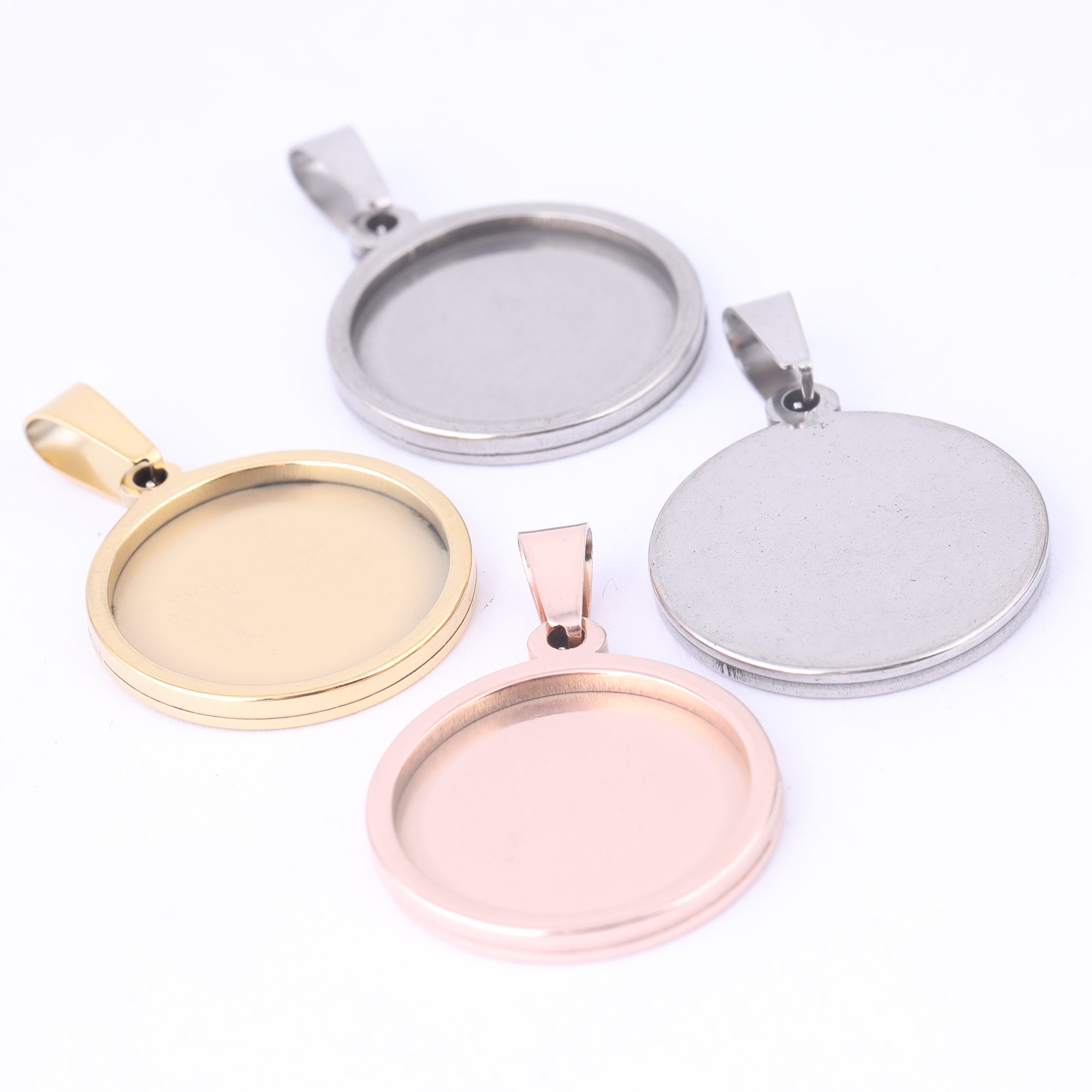 5pcs Stainless Steel 16mm 18mm - Bezels Set Pendant recensione e prezzo