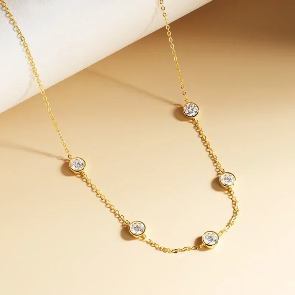 GRA Certified 5mm Moissanite N - Bezels Set Pendant recensione e prezzo